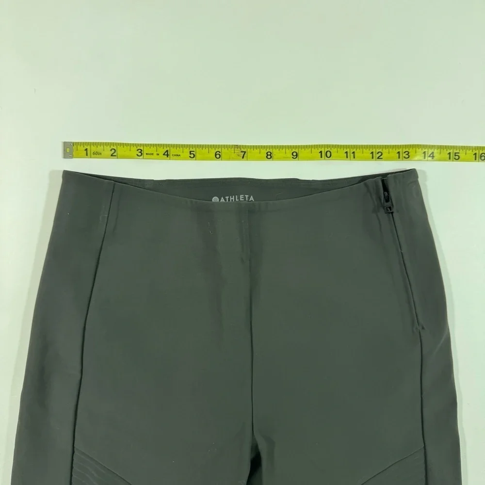 Athleta Madison Moto Legging Pants Skinny Green